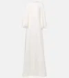 Oscar De La Renta Lace-trimmed Silk-blend Georgette Kaftan