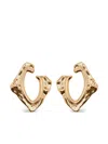 Oscar De La Renta Large Abstract O Hoop Earrings In Gold