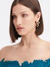 Oscar De La Renta Large Crystal Clover Clip-on Earrings In Crystal