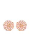 Oscar De La Renta Large Foxglove Pompom Clip-on Earrings In Pink