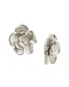 Oscar De La Renta Large Rose Earrings