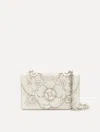 Oscar De La Renta Laser Cut Tro Bag In White