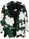 Oscar De La Renta Layered-design Blazer In Green