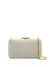 Oscar De La Renta Leather Clutch Bag In Neutrals