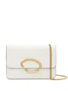 Oscar De La Renta O Pochette Leather Shoulder Bag In White
