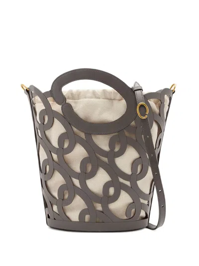 Oscar De La Renta Handtasche Aus Leder In Gray