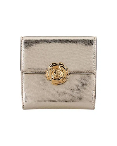 Oscar De La Renta Light Gold French Wallet