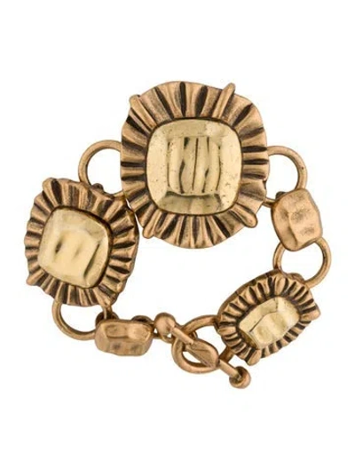 Pre-owned Oscar De La Renta Link Bracelet, 6.5" In Multi