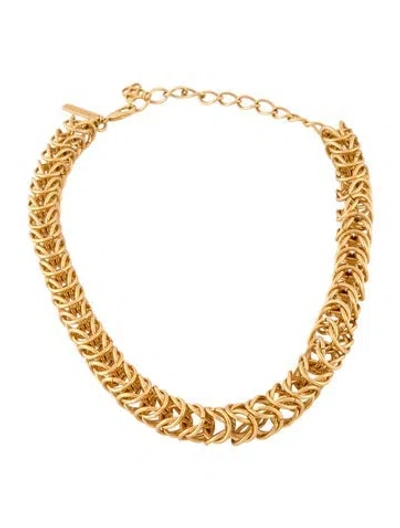 Pre-owned Oscar De La Renta Link Chain Necklace, 20.75" In Multi