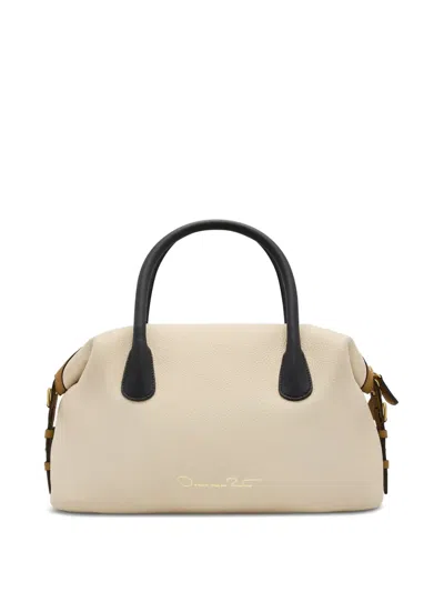 Oscar De La Renta Logo-print Tote Bag In Neutrals