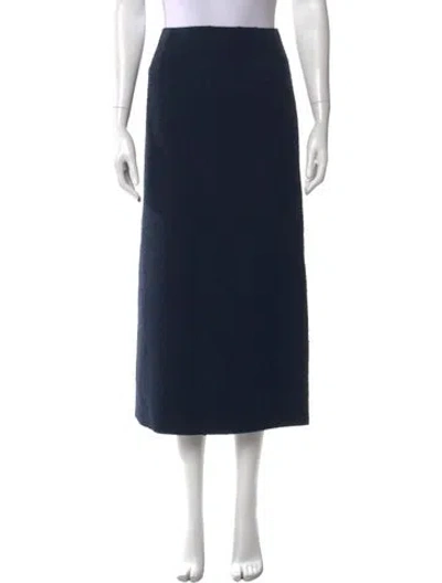Pre-owned Oscar De La Renta Long Skirt W/ Tags In Blue