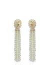 Oscar De La Renta Long Tassel Earrings In Neutral