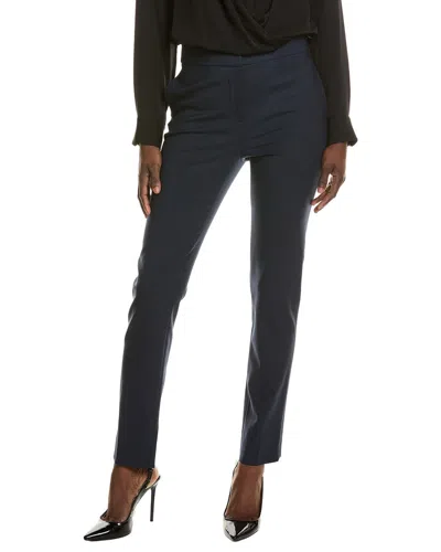 Oscar De La Renta Long Wool-blend Skinny Pant In Multi