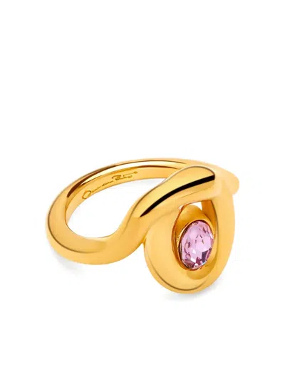 Oscar De La Renta Looped Oval Ring In Gold