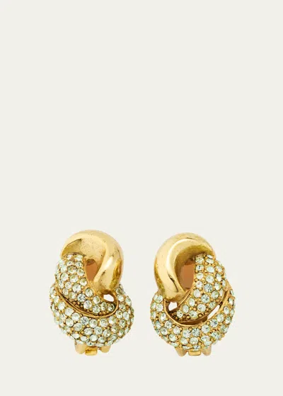 Oscar De La Renta Love Knot 2.0 Earrings In Gold