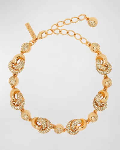 Oscar De La Renta Love Knot Necklace In Gold