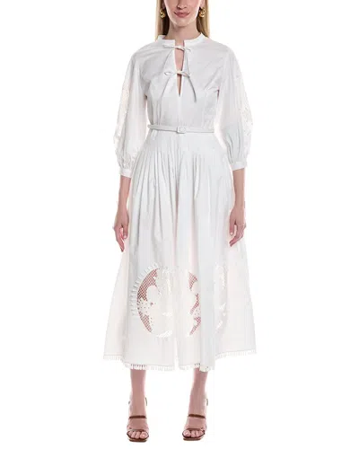 Oscar De La Renta Maxi Dress In White