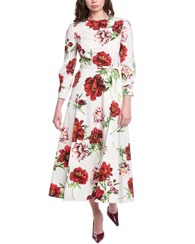 Oscar De La Renta Maxi Dress In White