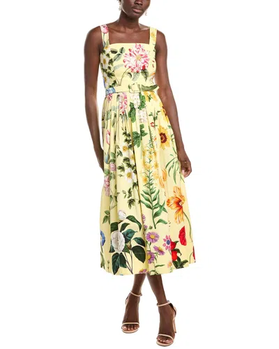 Oscar De La Renta Maxi Dress In Yellow