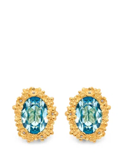 Oscar De La Renta Medallion Oval-shape Earrings In Multi