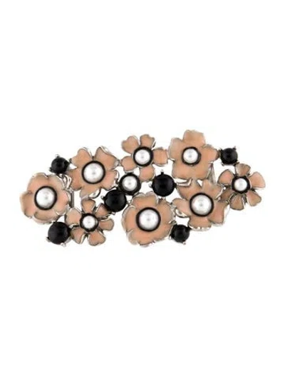 Pre-owned Oscar De La Renta Metal Waist Belt In Neutral