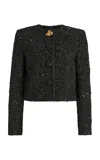 Oscar De La Renta Metallic Jacquard Jacket