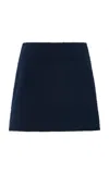 Oscar De La Renta Mid-rise Tweed Mini Skirt In Blue
