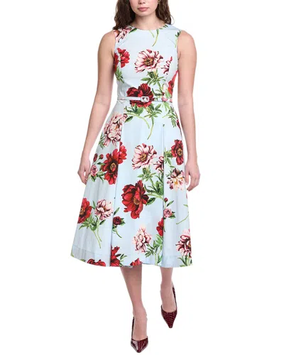 Oscar De La Renta Midi Dress In Blue