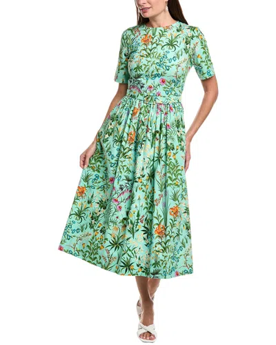 Oscar De La Renta Midi Dress In Green