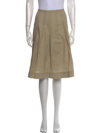 Pre-owned Oscar De La Renta Midi Length Skirt In Neutral