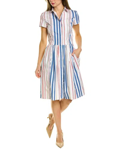 Oscar De La Renta Midi Shirtdress In Animal Print