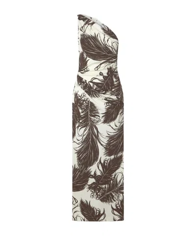 Oscar De La Renta Milano Printed Jersey Gown In Multi