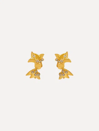 Oscar De La Renta Mill Bow Clip-on Earrings