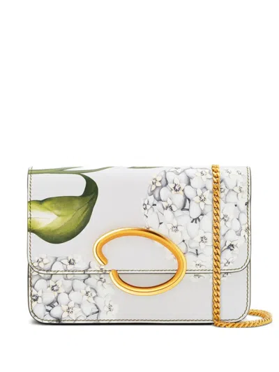 Oscar De La Renta Mini Floral-print Clutch Bag In Multi