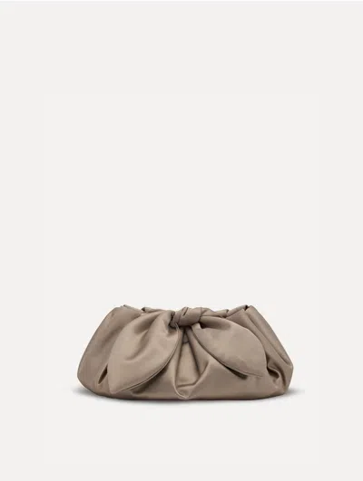 Oscar De La Renta Mini Satin Bow Clutch