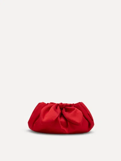 Oscar De La Renta Mini Satin Bow Clutch