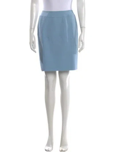 Pre-owned Oscar De La Renta Mini Skirt In Blue