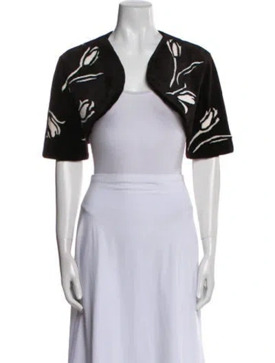 Pre-owned Oscar De La Renta Mink Printed Fur Jacket W/ Tags In Black