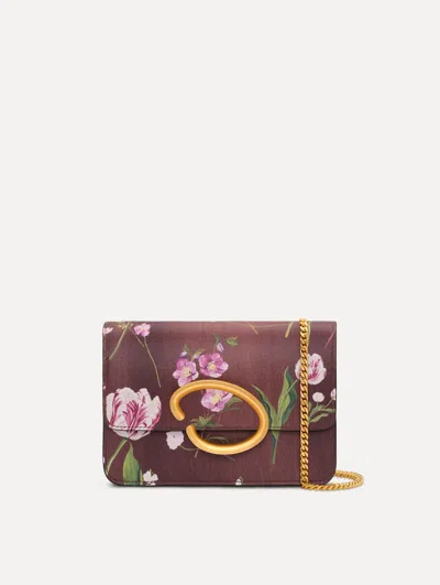 Oscar De La Renta Mixed Botanical Printed O Pochette