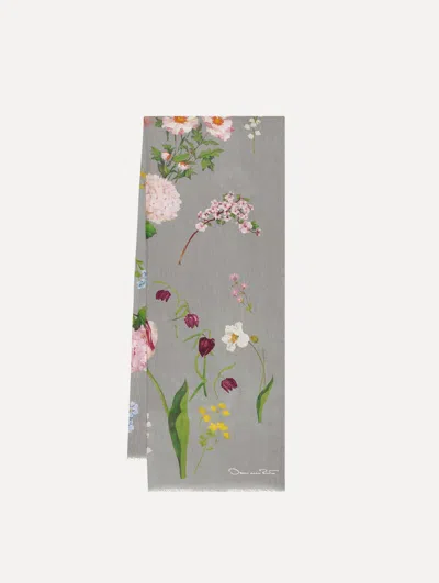 Oscar De La Renta Mixed Botanical Scarf