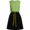 Oscar De La Renta Mixed Media Minidress