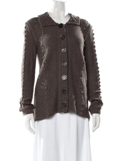 Pre-owned Oscar De La Renta Mohair Sweater In Neutral