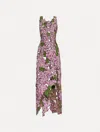 Oscar De La Renta Mosaic Sequin Floral Embroidered Dress In Multi