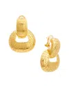Oscar De La Renta Mosaic Textured Earrings In Gold