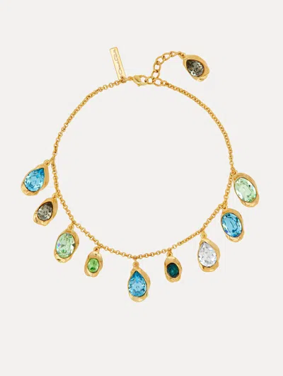 Oscar De La Renta Multi-colored Crystal Necklace