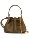 Oscar De La Renta Nano Crystal Pavé O Handle Bag In Brown