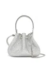 Oscar De La Renta Nano O Handle Crystal-pavé Bag In Grey