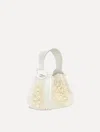 Oscar De La Renta Nano Pearl Embroidered O Handle Bag