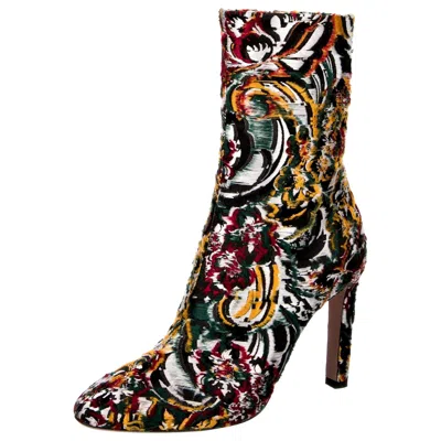 Pre-owned Oscar De La Renta New  2019 Kendall Jenner Laura Dern Booties Boots Sz 38.5 $1525 In Black