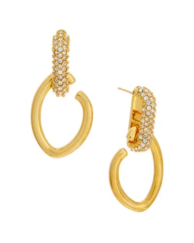 Oscar De La Renta O & Strass Earrings In Gold